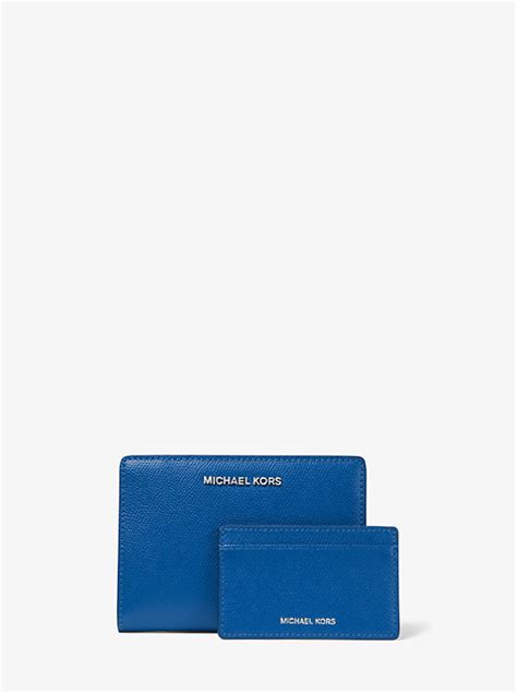 michael kors medium crossgrain leather slim wallet